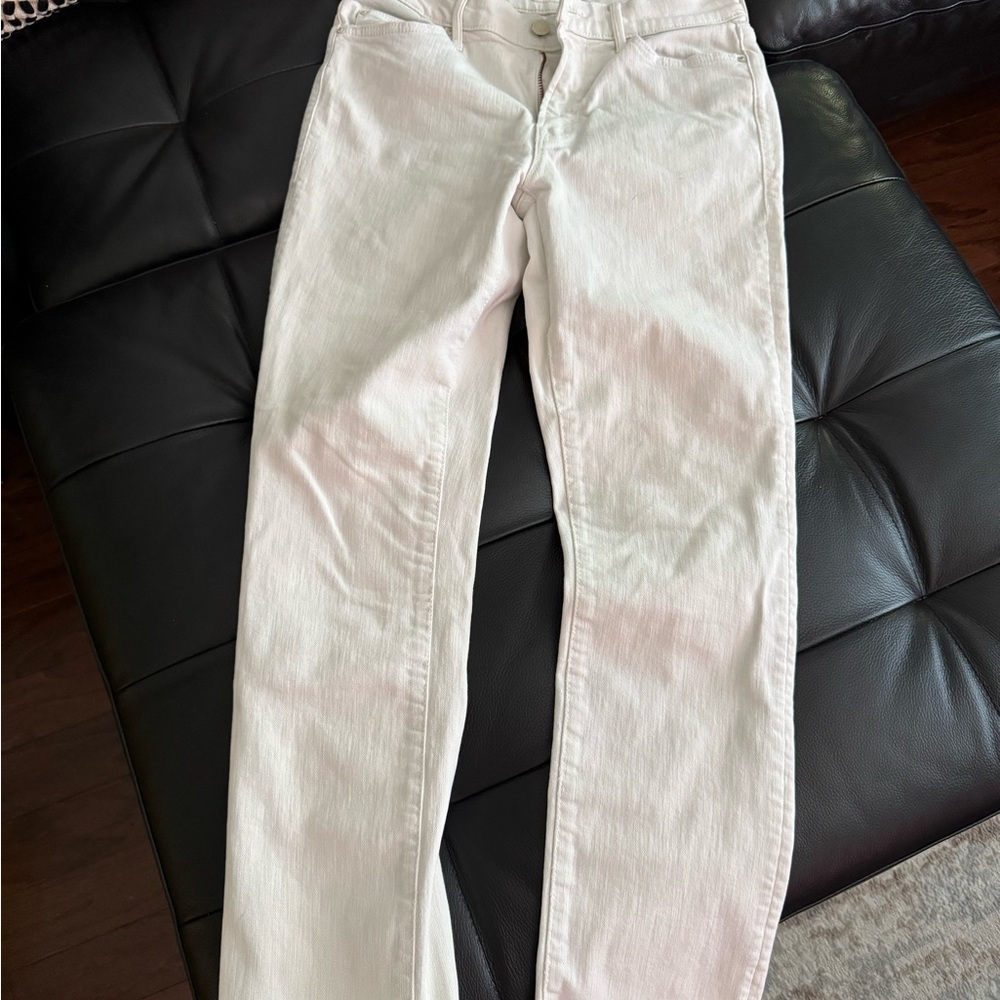 MOTHER Off-White Denim Jeans